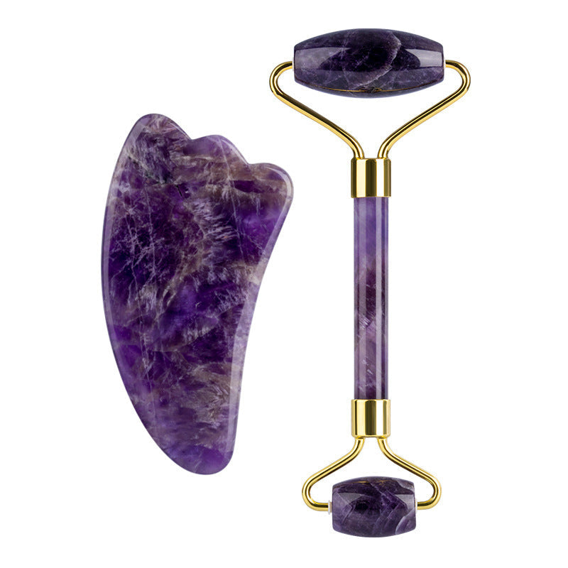 Roller Single and Double-Headed Amethyst Roller Beauty Jade Massager - A buy box