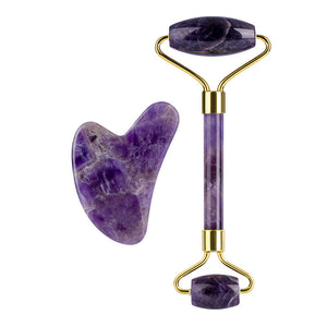 Roller Single and Double-Headed Amethyst Roller Beauty Jade Massager - A buy box