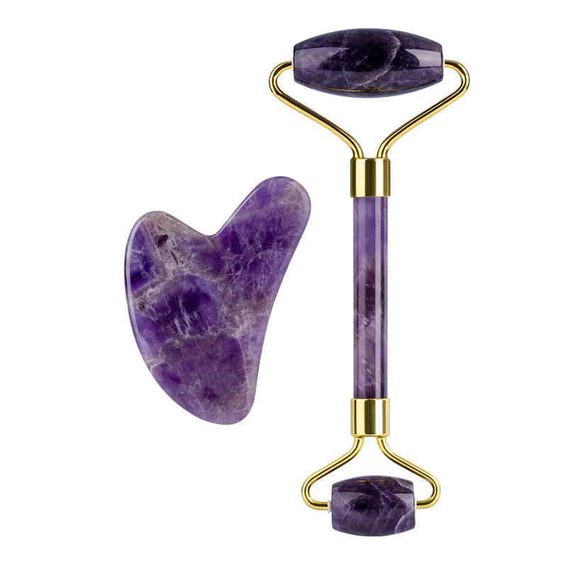 Roller Single and Double-Headed Amethyst Roller Beauty Jade Massager - A buy box
