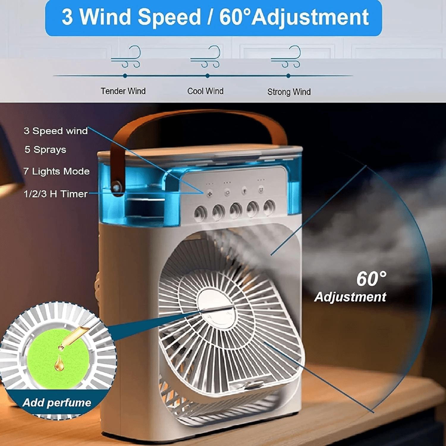 Mini Portable Air Conditioners Cooling Fan | Kitchen Cooling Fan
