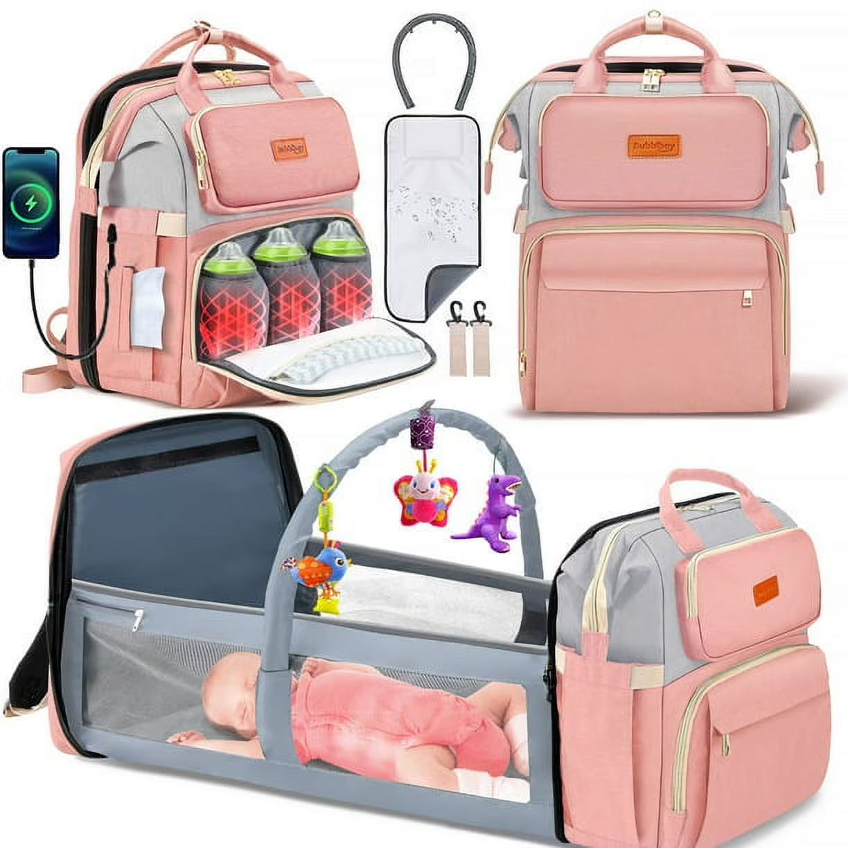 Smart Multi-Functional Baby Bed Bag with Changing Station