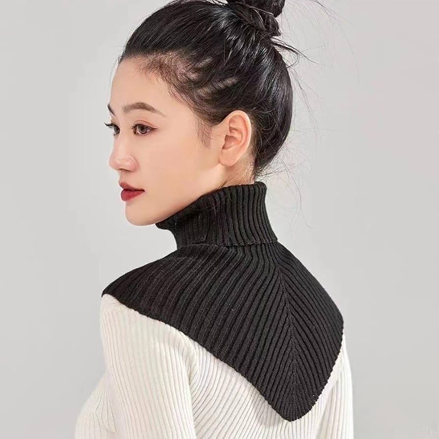 Stay Warm & Stylish This Winter ❄️ Luxury Cashmere Knitted Turtleneck Scarf for Women
