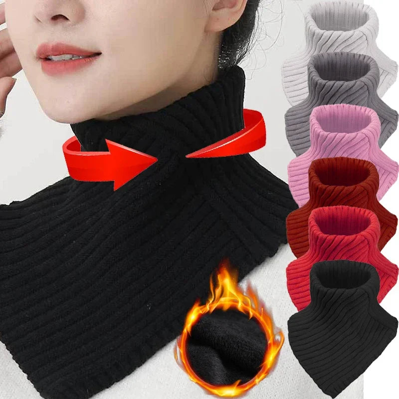 Stay Warm & Stylish This Winter ❄️ Luxury Cashmere Knitted Turtleneck Scarf for Women